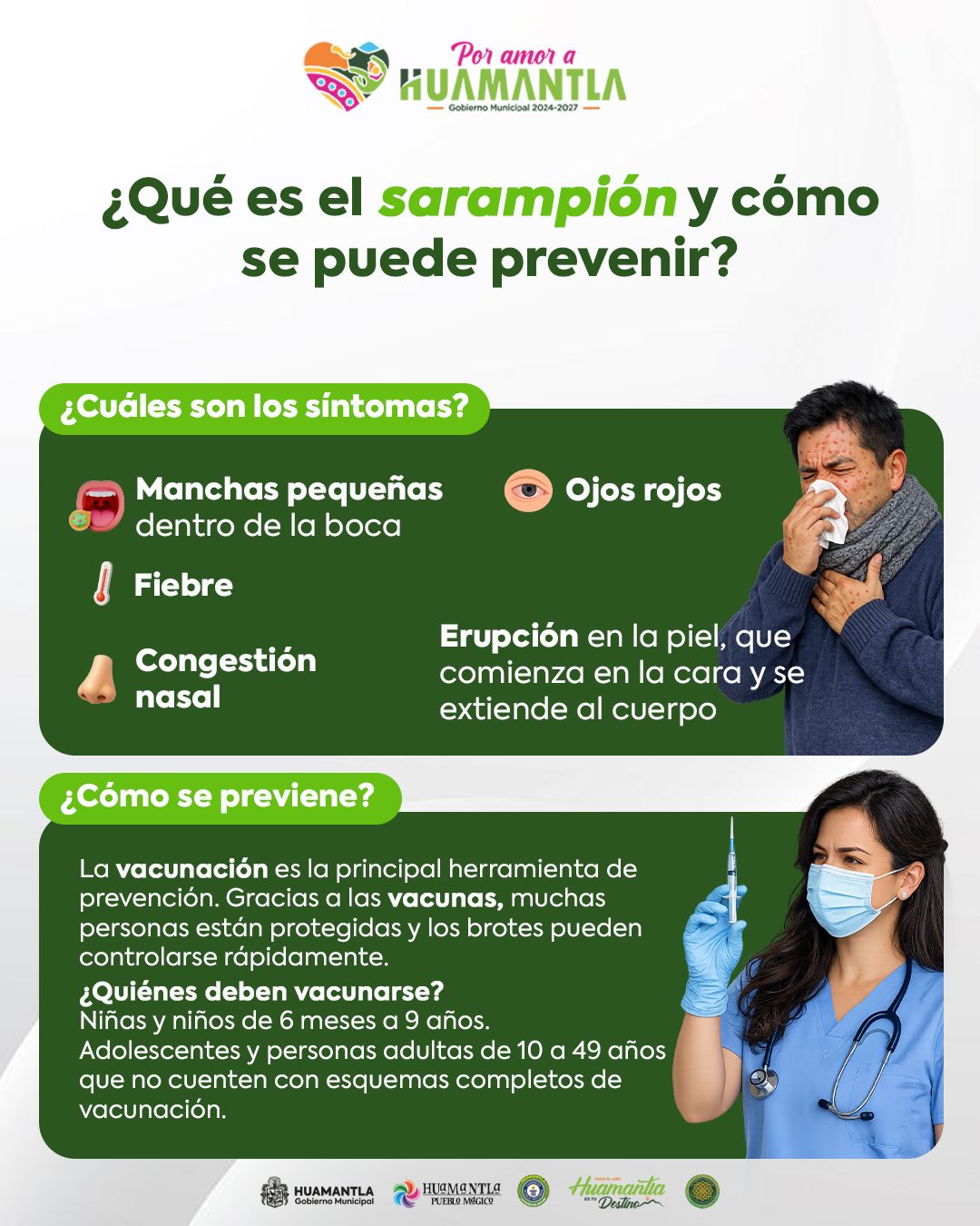 Emite gobierno de Huamantla recomendaciones preventivas ante el sarampión